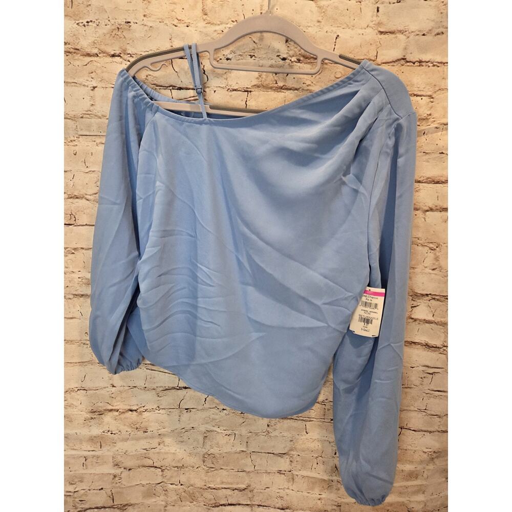Light Blue Open Edit NWT Size XS Off Shoulder Party Soft Blue Color